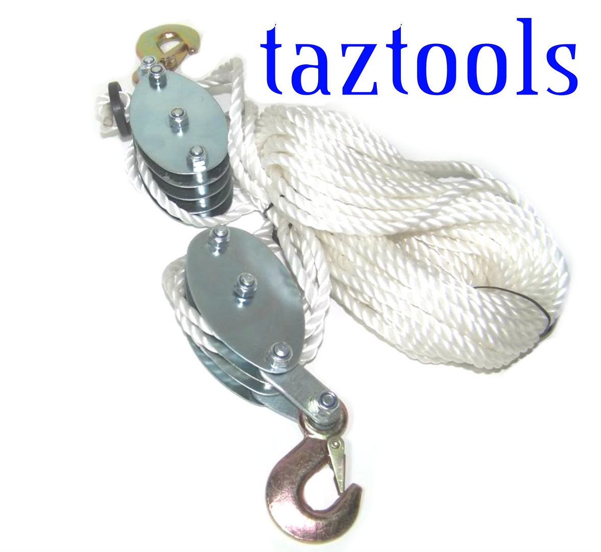 2 Ton Poly Rope Hoist Pulley Wheel Block and Tackle Puller Lift Tools